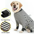 thumbnail image 4 of HQREA Large Dogs Pet Pajamas Four-Legged Stretchy Striped Dog Pullover Puppy Pjs Jumpsuit Shirts, 4 of 6