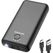 morfec 40000mAh Power Bank 22.5W Fast Charging, Portable Charger for LED Indicator, Travel Essential Battery Pack for iPhone Samsung, Camping