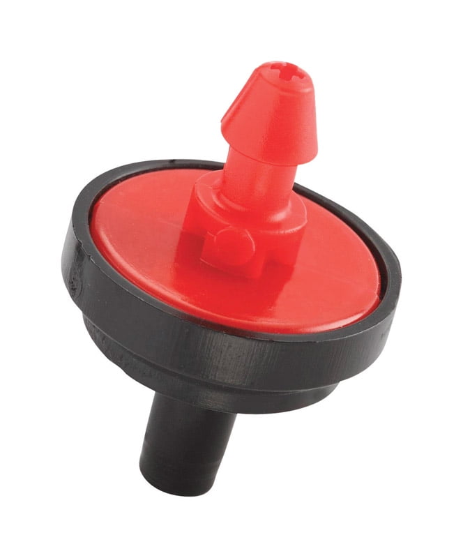 Raindrip PC2050B 1/2 GPH Pressure Compensating Drippers Maintains Constant Water Flow to Irrigation Line 50 Per Bag Red/Black 1 