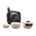 thumbnail image 3 of Tnarru Portable Tea Set with Case Teacups Ceramics Kung Fu Tea Set Convenient Teaware Handmade Tea Pot with Case for Business Travel Two Teacups Set, 3 of 8