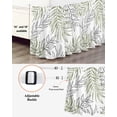 thumbnail image 3 of Sage Green Leaves Wrap Around Bed Skirts for King Bed 18" Drop,Bed Skirt with Adjustable Elastic Belt Dust Ruffle Bed Valance for Bedroom Abstract Modern Geometric Lines Simple Art Bed Frame Cover, 3 of 7