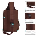 thumbnail image 5 of KAUKKO Canvas Messenger Bag Cross Body Shoulder Sling Backpack Travel Senderismo Chest Bag, 5 of 5