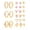 Golden Pink Diamond Set, variant on Hegnshan Flat Back Earrings for Women Hypoallergenic Surgical Steel Earrings for Sensitive Ears-20G Cartilage Earring Stacks 14K Gold Plated Hoops Flatback Stud Earring Sets for Multiple