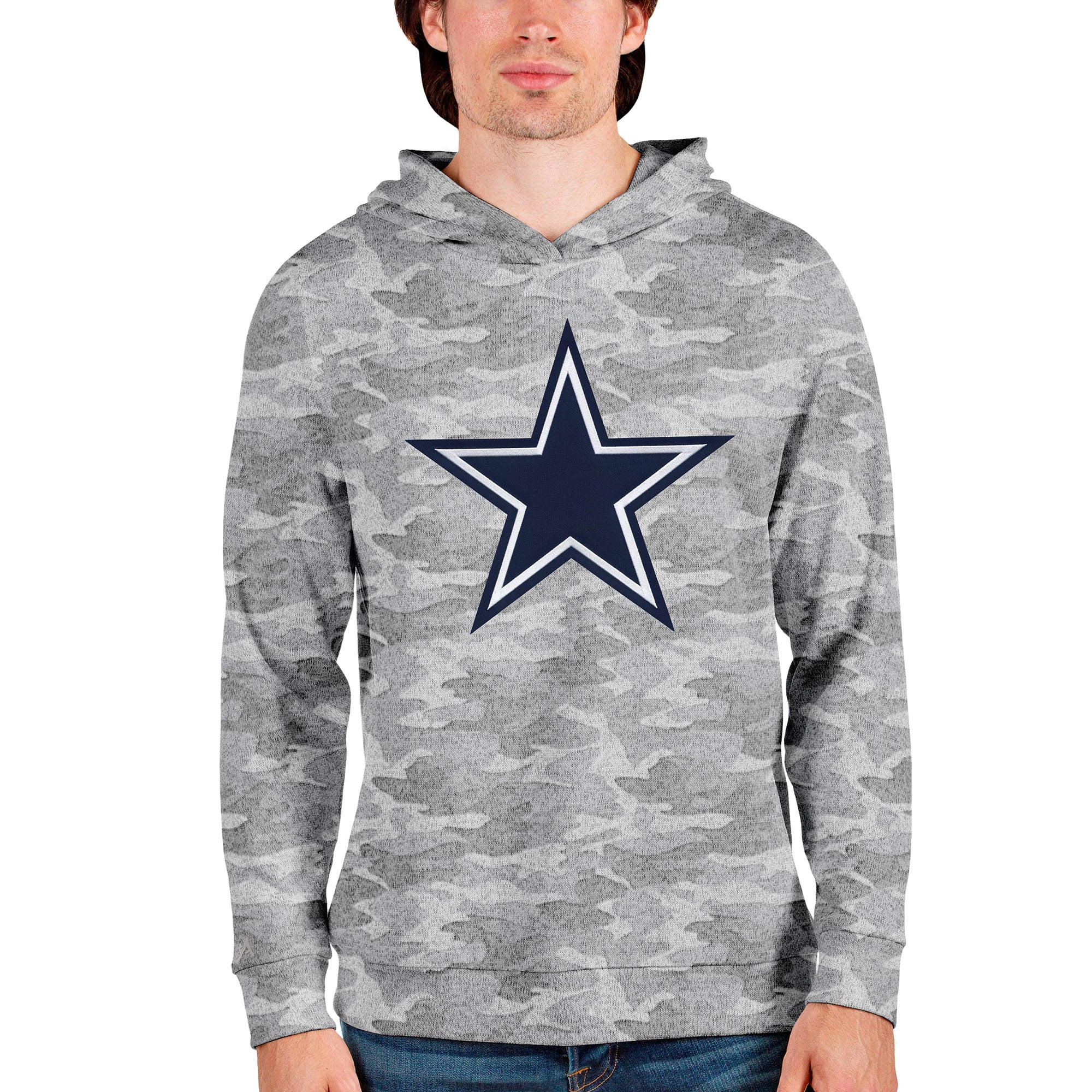 Mens Dallas Cowboys Camo Hoodie Salute To Service Therma Pullover Sweatshirt