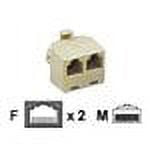 UPC: 0757120019381 | C2G Modular T-Adapter – phone splitter – ivory