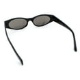 thumbnail image 7 of Womens Oval Color Mirror Rectangle Retro 90s Thick Temple Sunglasses Black - Silver Mirror, 7 of 7