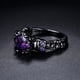 thumbnail image 5 of Anillo de calavera para dama, estilo vintage, color negro, morado y cobre, elegante y elegante, para Halloween, 5 of 10