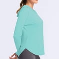 thumbnail image 5 of AherBiu Yoga Tops for Women Quick-Dry Lightweight Long Sleeve Sunproof Hoodie Pullover Athletic Workout Tops, 5 of 9