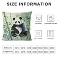 thumbnail image 5 of Nawypu Cute Panda Pillow Cover Watercolor Lovely Wild Animal Bamboo Leaves Decor Pillow Case for Kids Teens Adults Ink Painting Chinese Style Cushion Cover for Bedroom Chaits Couch, 5 of 5