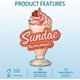 thumbnail image 2 of Cartel de hojalata vintage de helado Sundae, placa de helado retro, cartel de hojalata decorativo de pared de metal, 2 of 6