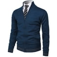 thumbnail image 1 of H2H Mens Casual Slim Fit Knitted Cardigan Zip-up Long Sleeve Thermal (CMOCAL062), 1 of 6