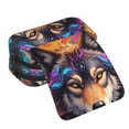 thumbnail image 4 of Hirioo Colorful Wolf Head for Large Grid Mesh Pencil Case with Zipper Stationery Organizer Case, 4 of 7