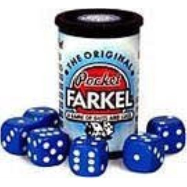 Original Pocket Farkel Dice Game Miniature Set Colors May Vary