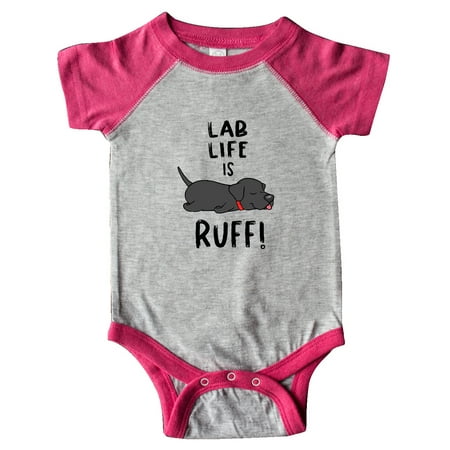 

Inktastic Lab Life is Ruff! Labrador Retriever Gift Baby Boy or Baby Girl Bodysuit