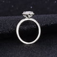 thumbnail image 3 of solitaire jewels 2.5CT Oval Moissanit Halo Engagement Ring For Women, 14K White Gold, 3 of 5