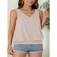 thumbnail image 4 of Womens V Neck Casual Tank Tops Fit Sleeveless Summer Tops Shirts Blouses, 4 of 5