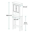 thumbnail image 2 of Zenna Home Custom Suite MDF over-the-Toilet Spacesaver, Bathroom Organizer, 3 Shelves, Gray, 2 of 6