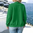 thumbnail image 4 of Jacket Plus Size Packable Women's Solid Color Casual Sporty Winter/Outerwear Fashion Zippered Long Sleeve Pocket Sweatshirt Green Xxl, 4 of 7