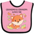 thumbnail image 3 of Inktastic Grandma and Grandpa Love Me Little Fox Boys or Girls Baby Bib, 3 of 4