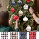 thumbnail image 1 of Adornos navideños a prueba de fracturas de 9 piezas - Bombillas de plástico de 3,14 pulgadas con cuerda para árbol, corona, guirnalda y decoración para fiestas navideñas, 1 of 6