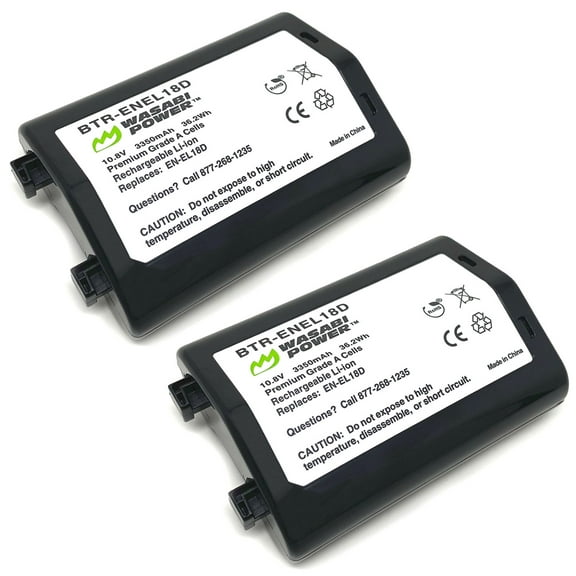 Wasabi Power Battery for Nikon EN-EL18d (2-Pack)