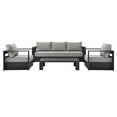 thumbnail image 6 of Pemberly Row 4-Piece Fabric/Powder-Coated Aluminum Outdoor Set in Gray, 6 of 14