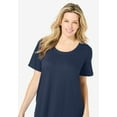 thumbnail image 4 of Woman Within Plus Size Perfect Short-Sleeve Scoopneck Maxi Tee Dress, 4 of 6