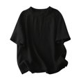 thumbnail image 2 of PNTUTB Summer Women's Solid Color Casual Lightweight Breathable Round Neck Pullover Short Sleeve Tops, 2 of 6