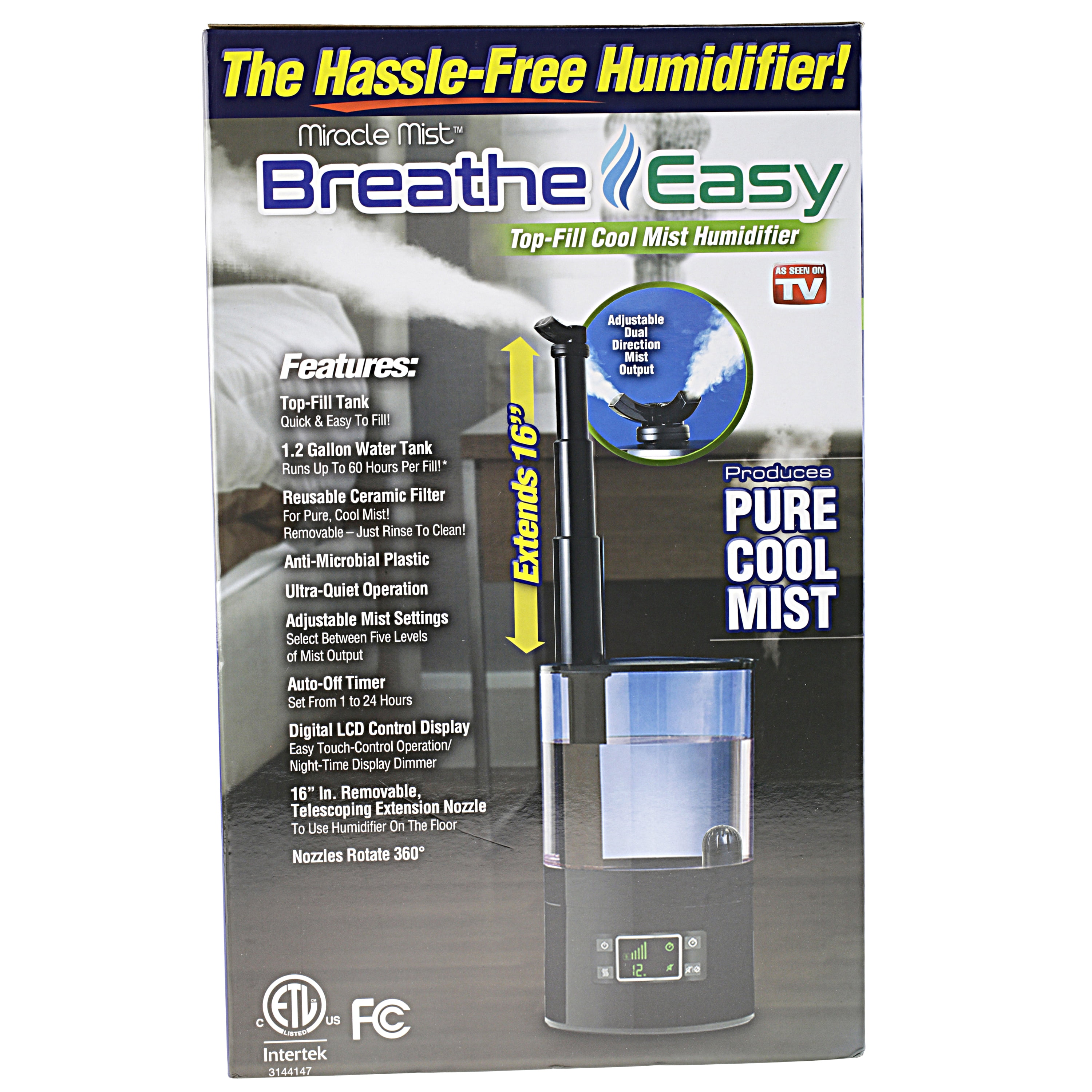 Breathe Easy Humidifier Ultra Cool Mist - As Seen on TV