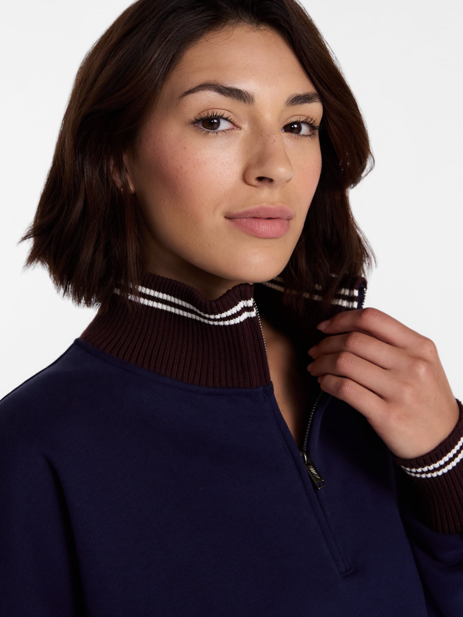 Avia Women's Quarter Zip Fleece Pullover, Sizes XS-XXXL