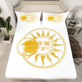 thumbnail image 2 of Homewish Moon Sun 4pcs Bed Sheets for Teens Adults Female Men,Bohemian Theme King Sheets,Exotic Style Super Cozy Sheet Set,Ultra Soft Home Decor, 2 of 7