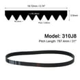 thumbnail image 2 of 310J8 PJ V-Ribbed Belt 8 Ribs 31" Length x 0.74" Width, EPDM Industrial Transmission Serpentine Belt, 2 Packs, 2 of 5