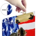 thumbnail image 4 of FMSHPON American Flag 3D Cat Kitten Clipboard Hardboard Wood Nursing Clip Board and Pull for Standard A4 Letter 13x9 inches, 4 of 8