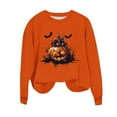 thumbnail image 6 of Kaliqueen Halloween Sweatshirts for Women Spooky Season Funny Long Sleeve Graphic Crewneck Pullover Tops Loose Fit Holiday Outfits with Multi Print, 6 of 6