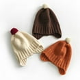 thumbnail image 4 of 1-6 Years Toddler Winter Hat Baby Boys Girls Pom Pom Beanie Hat Double Layer Kids Knit Winter Pom Hats, 4 of 8