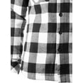 thumbnail image 5 of Ma Croix Mens Hooded Flannel Shirts Quilted Plaid Jacket, 5 of 9