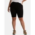 thumbnail image 7 of Terra & Sky Women’s Plus Size Bike Shorts, 10" Inseam, 2-Pack, Sizes 0X-5X, 7 of 7