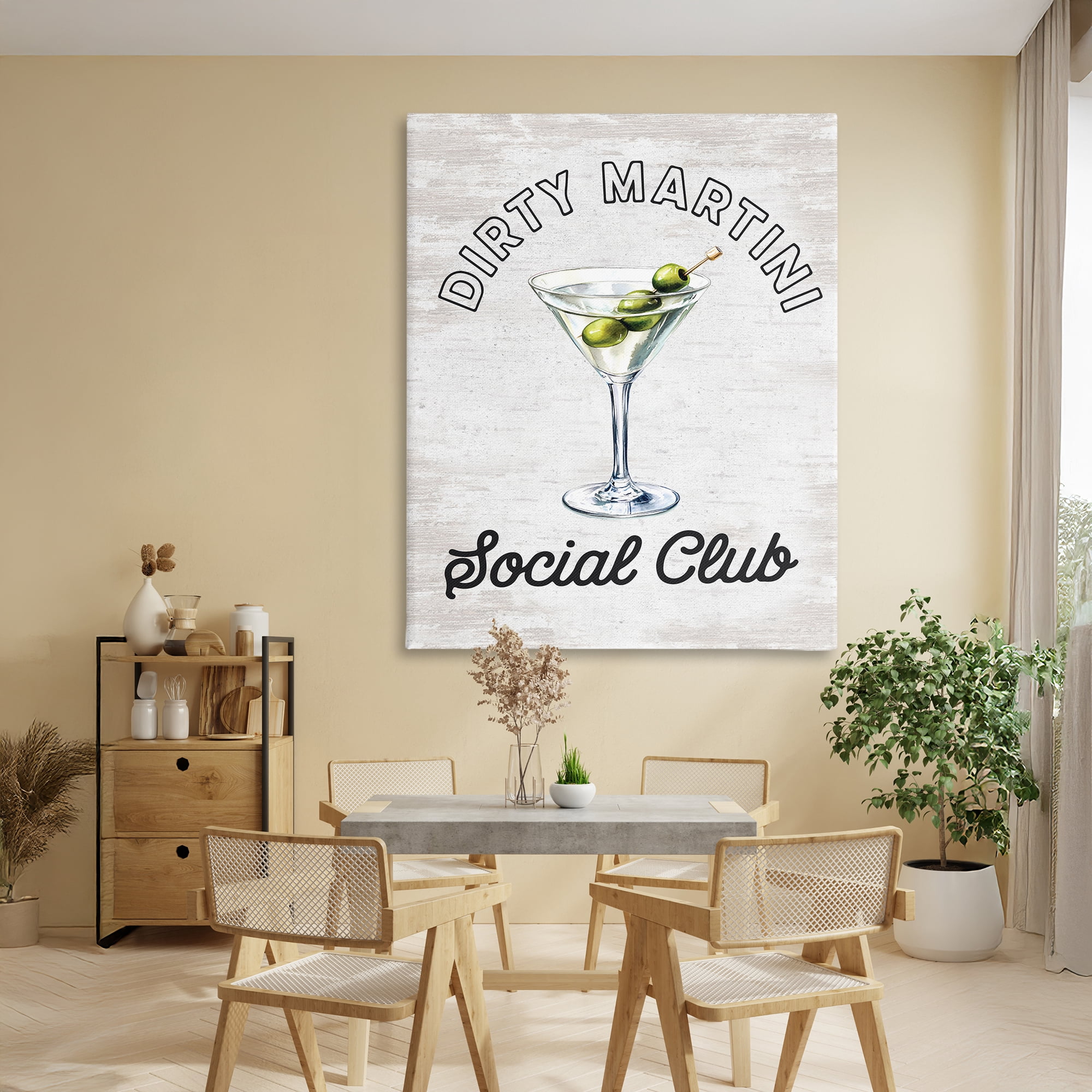 Stupell Industries Dirty Martini Social Club Canvas Wall Art, design by Lettered and Lined