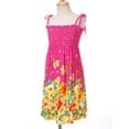 thumbnail image 4 of iefiel Robe à Bretelles Réglables pour Filles, Imprimé Floral, Robe de Princesse Arc-en-Ciel, Robe de Plage Plissée avec Collier Type E 120, 4 of 7