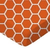 SheetWorld Fitted 100% Cotton Percale Play Yard Sheet Fits BabyBjorn Travel Crib Light 24 x 42, Burnt Orange Honeycomb