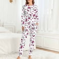 thumbnail image 4 of Hello Kitty Women's Pajama Sets Long Sleeve Pajamas Top And Pants Sleepwear Nightwear Soft Pjs Lounge Sets, 4 of 8