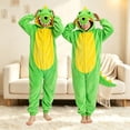 thumbnail image 2 of Ruyang Kids Plush Hooded Jumpsuit Dinosaur Long Sleeve Jumpsuit Plush Dress Up Wear Fall Winter Clothes for Boys Girls, 2 of 9