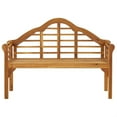 thumbnail image 3 of vidaXL Patio Queen Bench with Cushion 53.1" Solid Acacia Wood, 3 of 88
