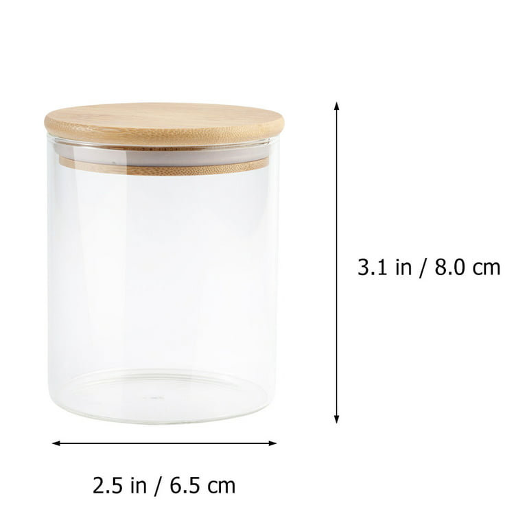 Airtight Glass Jars with Bamboo Lids & Bamboo Spoons - Decorative & Durable  15-Oz Borosilicate Glass Canisters Hold Coffee Beans - AliExpress