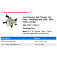 thumbnail image 2 of Direct Injection High Pressure Fuel Pump - Compatible with 2007 - 2009 Volkswagen Eos 2008, 2 of 2