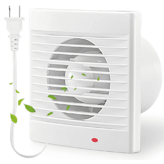 Zinooly Ventilating exhaust fans, 12W Ventilation Extractor with Anti-backflow Check Valve Ultra Thin, Window and Wall Mount Vent Fans