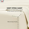 thumbnail image 3 of 800TC Full Size 4PC Sheet Set - Premium 800-Thread-Count 100% Egyptian Cotton, Fit Upto 26 inches Extra Deep Pockets Mattress - Ivory, 3 of 7