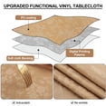 thumbnail image 3 of Rectangle Table Cloth, Waterproof Heavy Duty Vinyl Tablecloths, Wipeable Washable Table Cover for Kitchen and Dining Room (Beige, 60" X 84"), 3 of 7