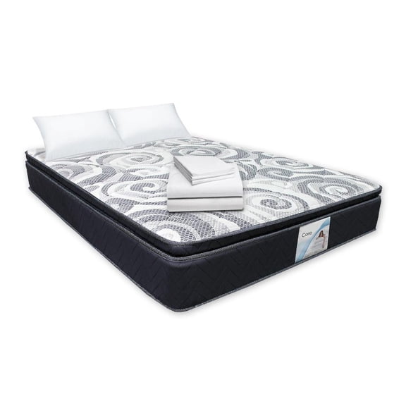 Colchón Matrimonial Master más 2 almohadas más Sábanas Core