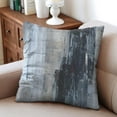 thumbnail image 4 of Blue and Grey Abstract Art Pillow Covers: 16x16 Inch Set of 2, Modern Gallery Decorative - Enhances Cozy Appeal for Bedroom, Sofa, Living Room, 4 of 7